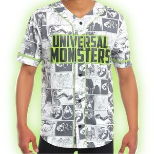 Universal Monsters Characters All over Print Baseball Jersey (Unisex)